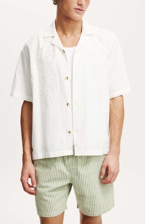Cotton On Men's Easy Short In Sage Stripe