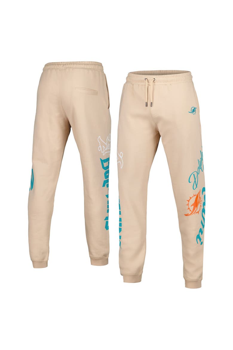 Unisex The Wild Collective Cream Miami Dolphins Heavy Block Graphic Jogger Pants, Main, color, Cream