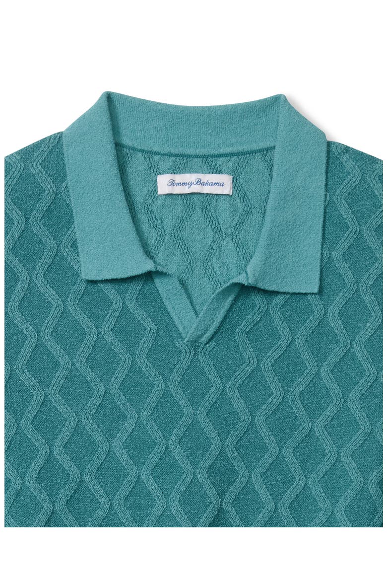 Ocean Waters Short Sleeve Polo, Alternate, color, BLUE CHAISE