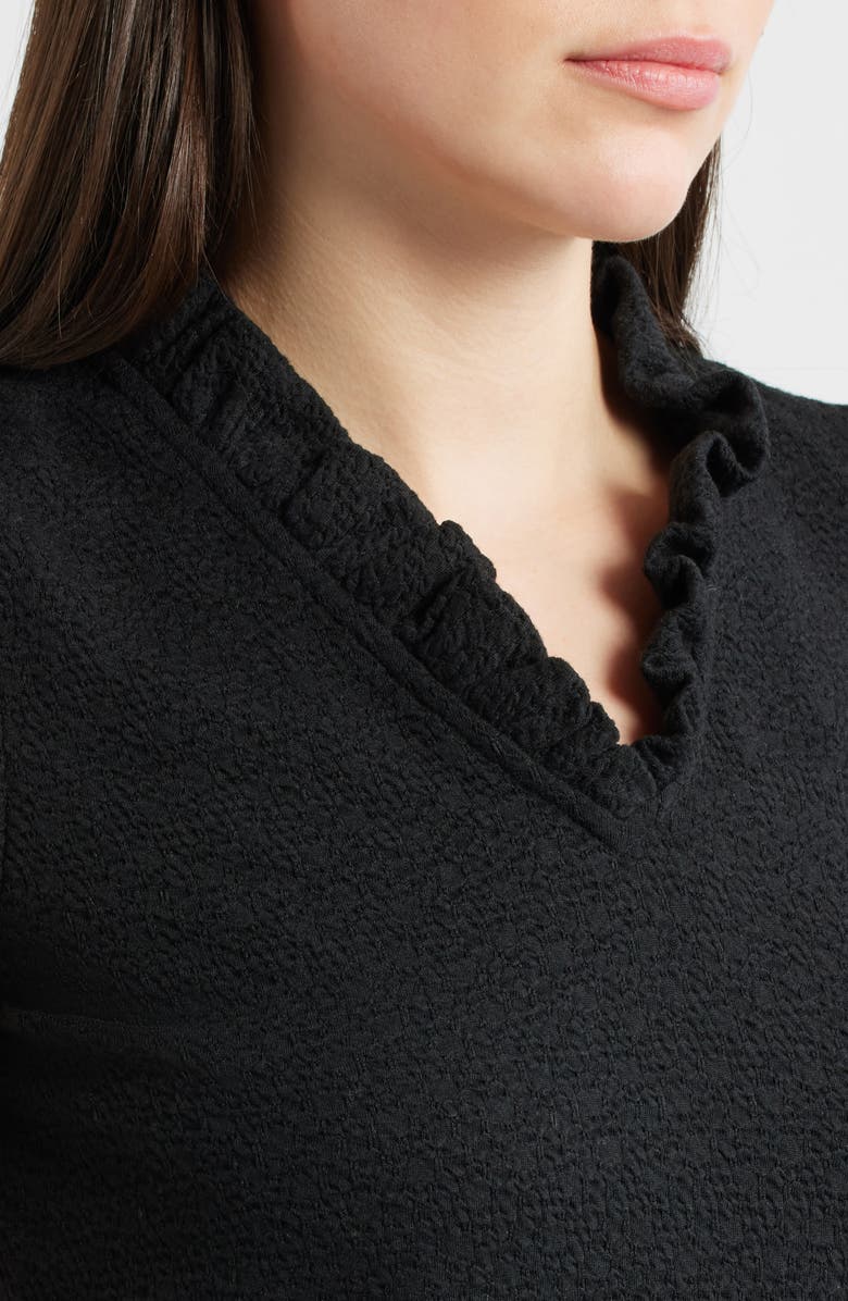 Anne Klein Ruffle Sleeveless Knit Top, Alternate, color, Anne Black