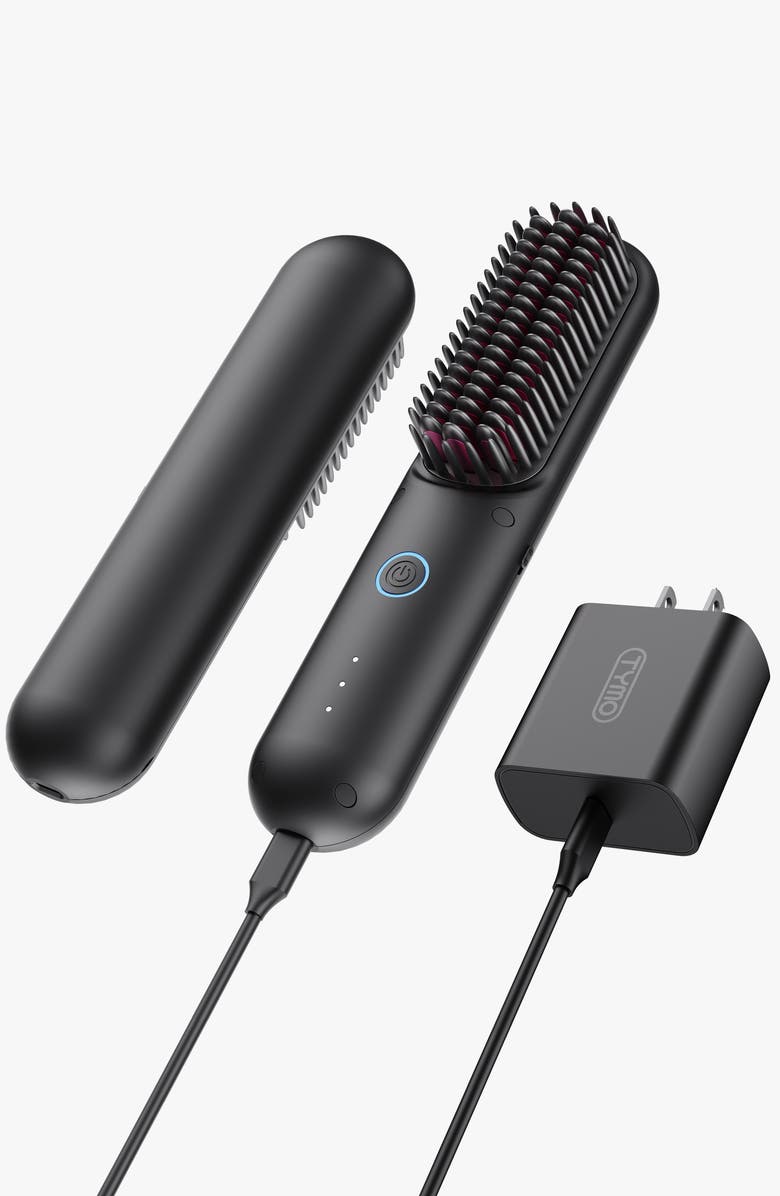 TYMO Porta Pro Portable Hair Straightening Brush, Alternate, color, Black
