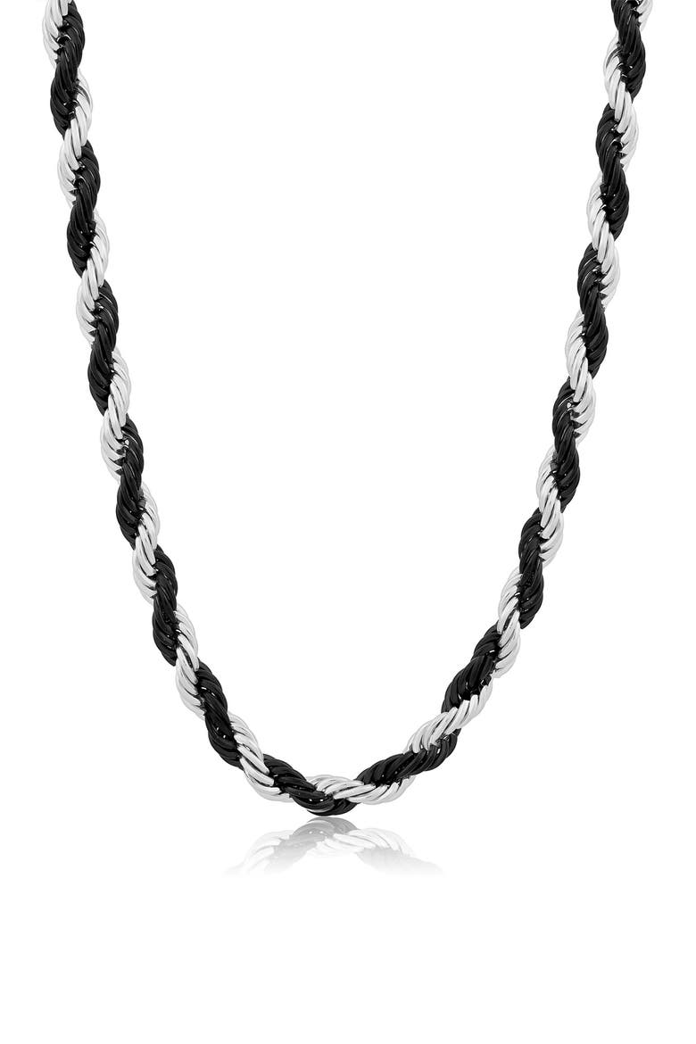 Men's 5mm Two-Tone Rope Chain Necklace, Main, color, TWO-TONE