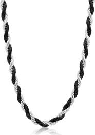 BLACKJACK Men's Two-Tone Rope Chain Necklace