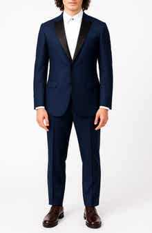 ZANETTI Black Slim Fit Mélange Tuxedo