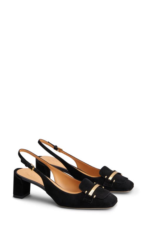 Tod's Leather Slingback Pumps In Black