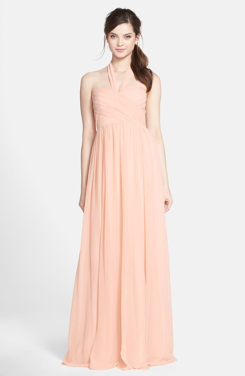 Jenny Yoo Leah Convertible Chiffon Gown, Main, color, 