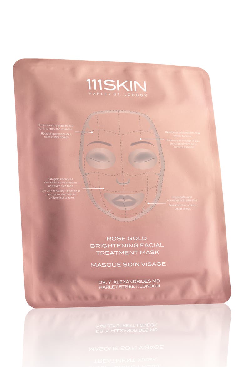5-Pack Rose Gold Brightening Facial Treatment Mask, Main, color, NO COLORDNU