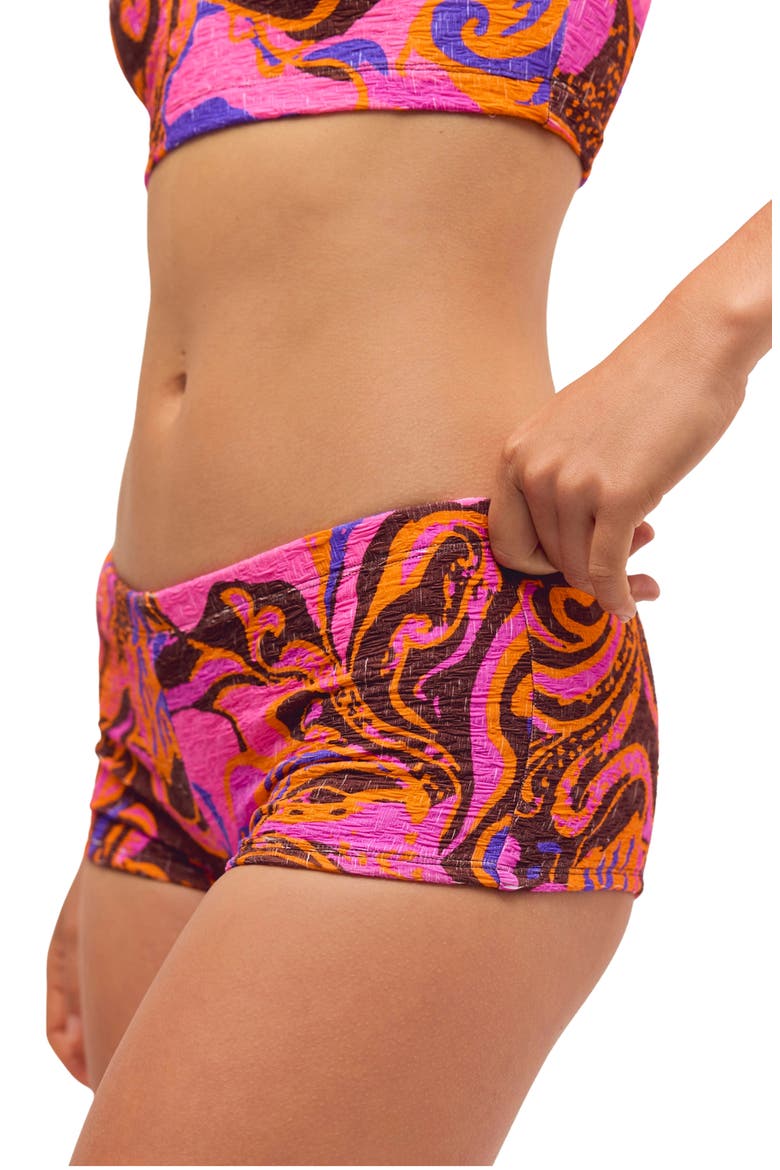 Dixie Printed Shortie Bikini Bottoms, Alternate, color, PETAL TRIP