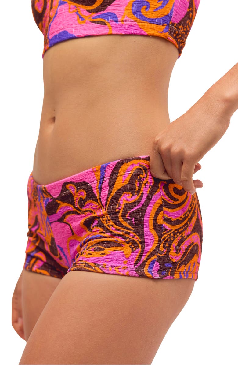 free-est by Free People Dixie Printed Shortie Bikini Bottoms, Alternate, color, Petal Trip