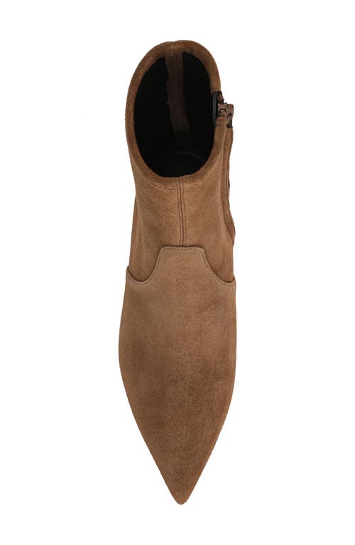 Veronica Beard Lisa 45 Stretch Kitten Heel Bootie In Brown
