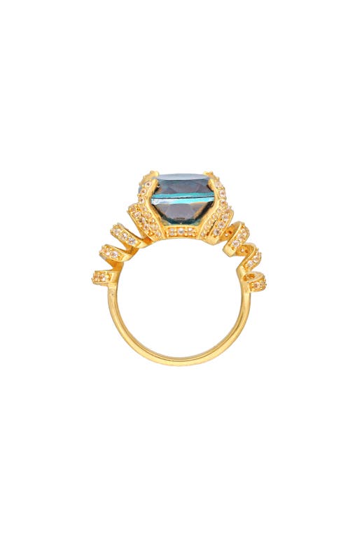 Ys Gems London Blue Topaz Ring In Blue