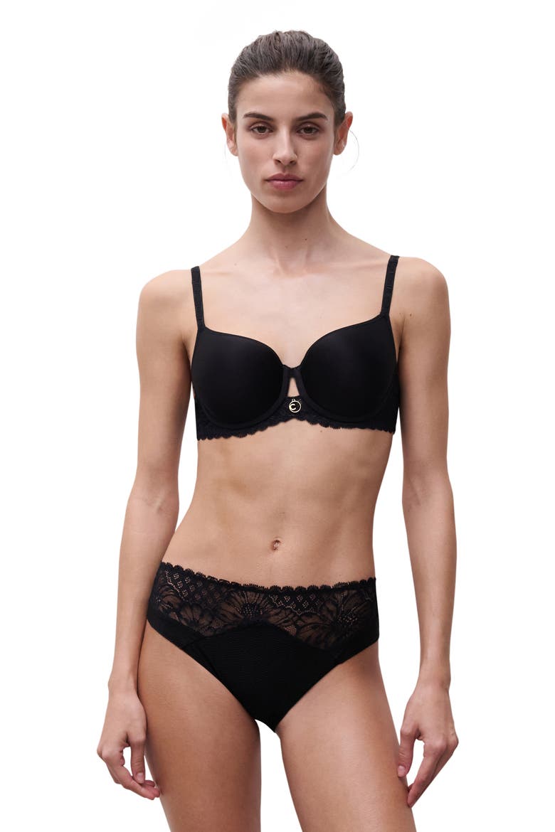 Sublime Mid Rise Bikini, Alternate, color, BLACK
