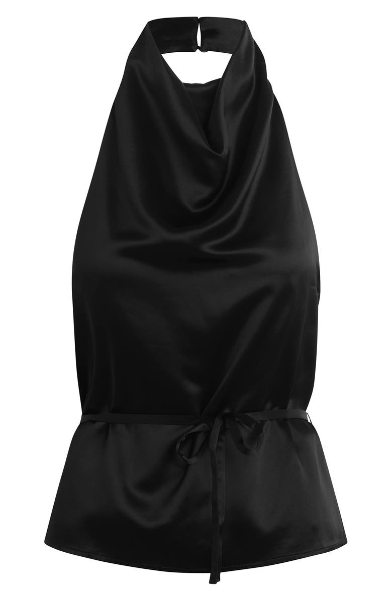 Favorite Daughter The Ladies Night Satin Halter Top, Alternate, color, Black