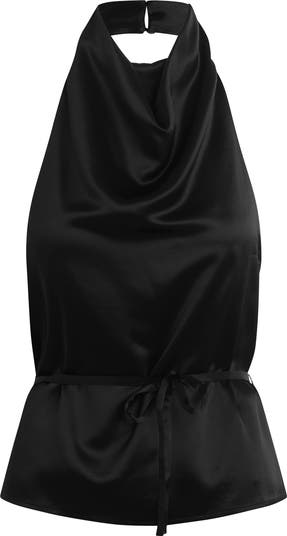 The Ladies Night Satin Halter Top