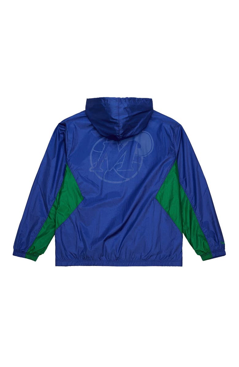 Mitchell & Ness Men's Mitchell & Ness Blue Dallas Mavericks Playmaker Full-Zip Hooded Windbreaker Jacket, Alternate, color, Blue