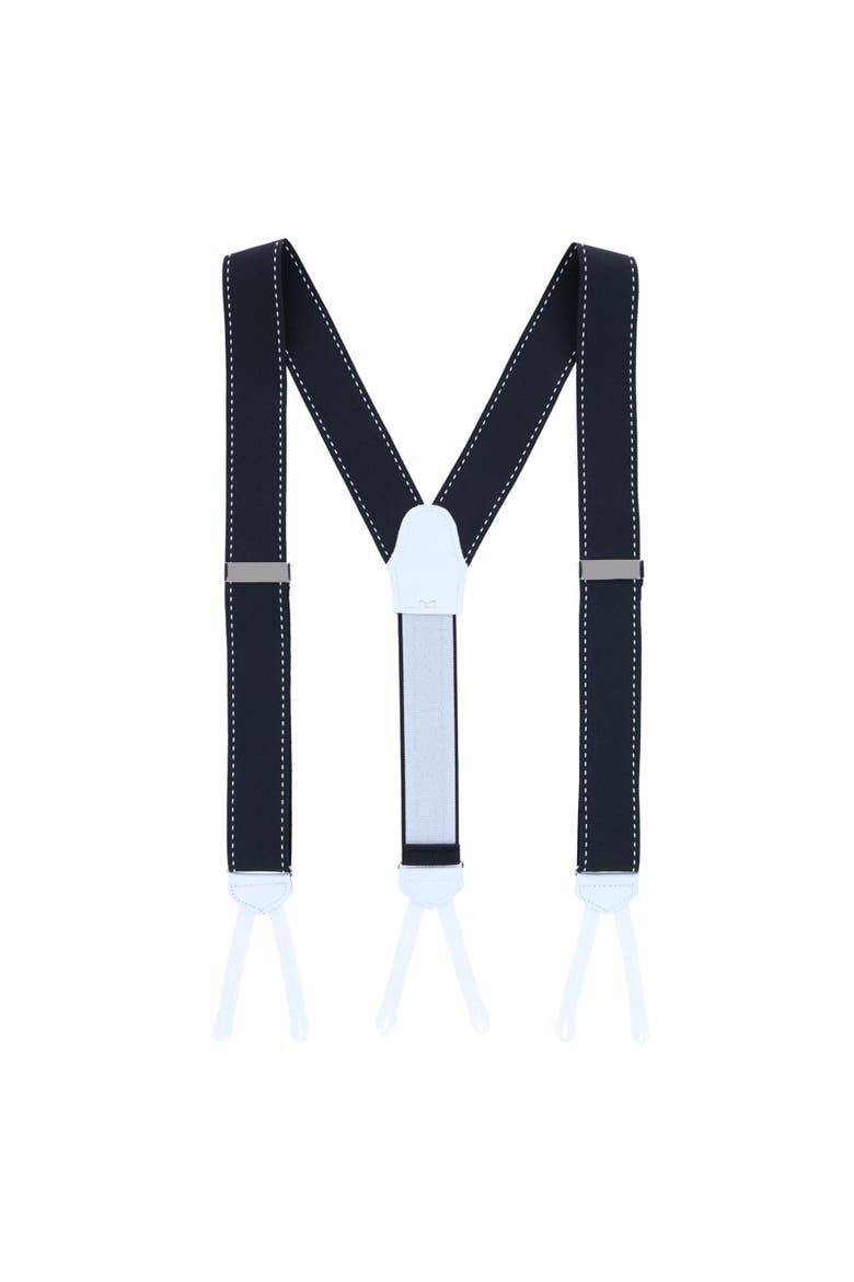 Freeman Edge Stitching Runner End Ribbon Suspenders, Alternate, color, Black