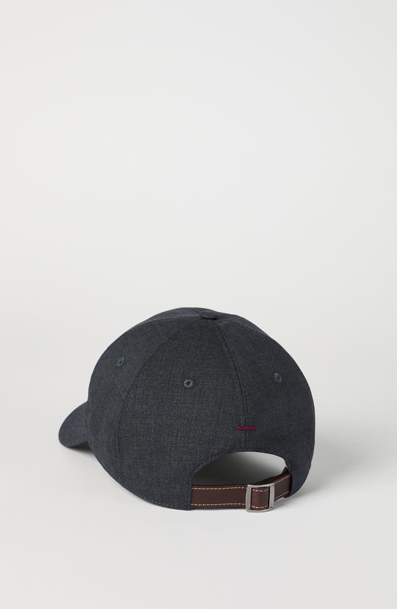 Brunello Cucinelli Fresco baseball cap, Alternate, color, Anthracite