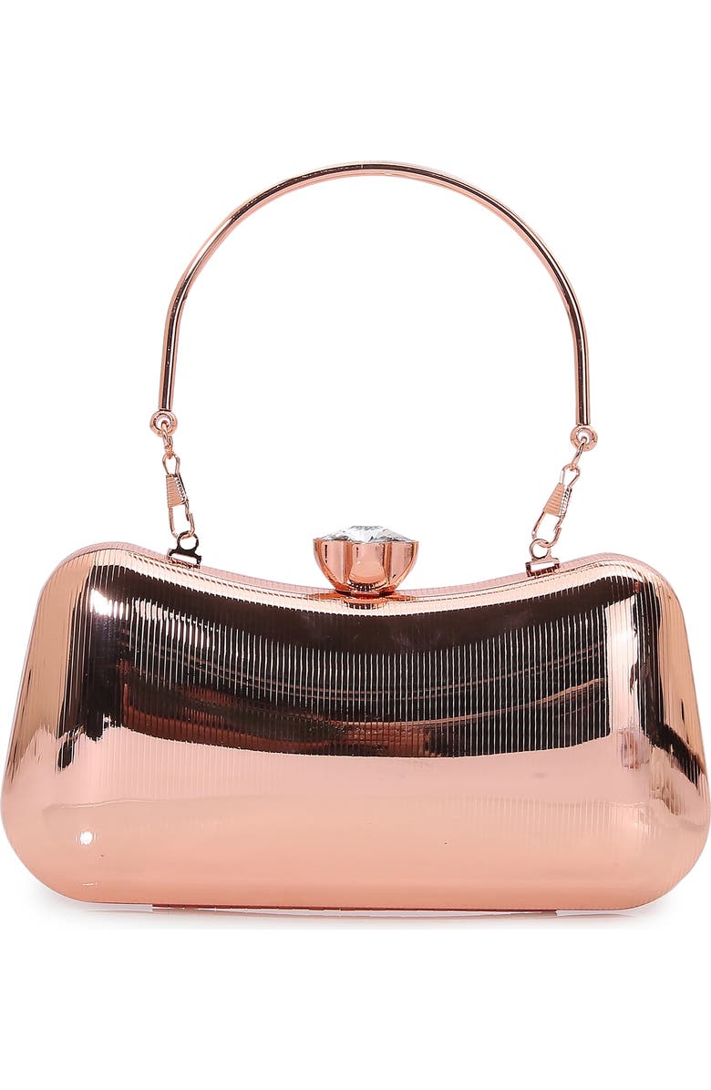 BERNESS Ribbed Clutch, Alternate, color, Champagne