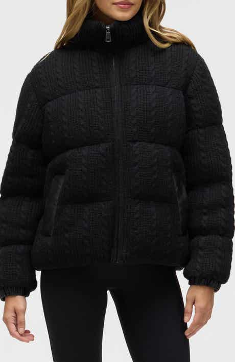 NVLT Cable Stitch Channel Quilted Puffer Jacket