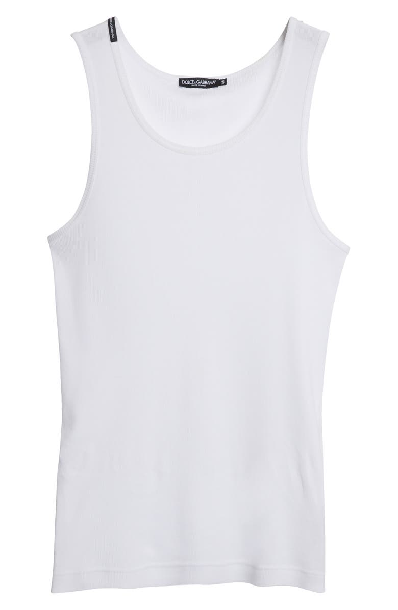 Dolce&Gabbana Cotton Rib Tank, Alternate, color, 