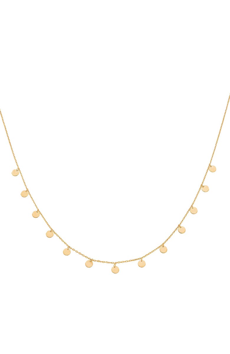 Bearfruit Jewelry Sterling Silver 18k Gold Plated Katy Small Charms Necklace, Main, color, Gold