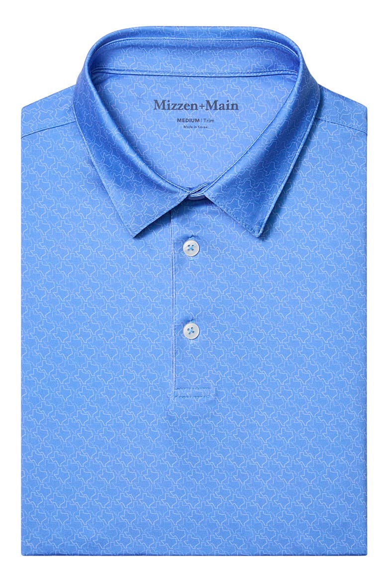Versa Trim Fit Performance Golf Polo, Alternate, color, SKYLINE BLUE TEXAS FOREVER