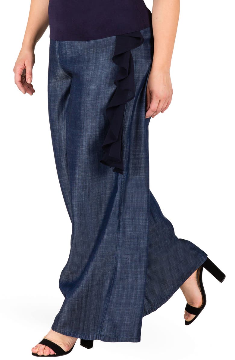 Standards & Practices Olga Wide Leg Denim Pants, Alternate, color, 