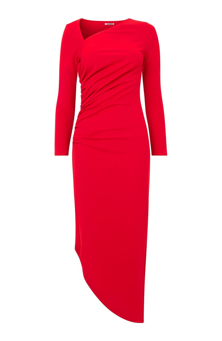 Joe Browns Asymmetrical Midi Dress, Alternate, color, Classic Red