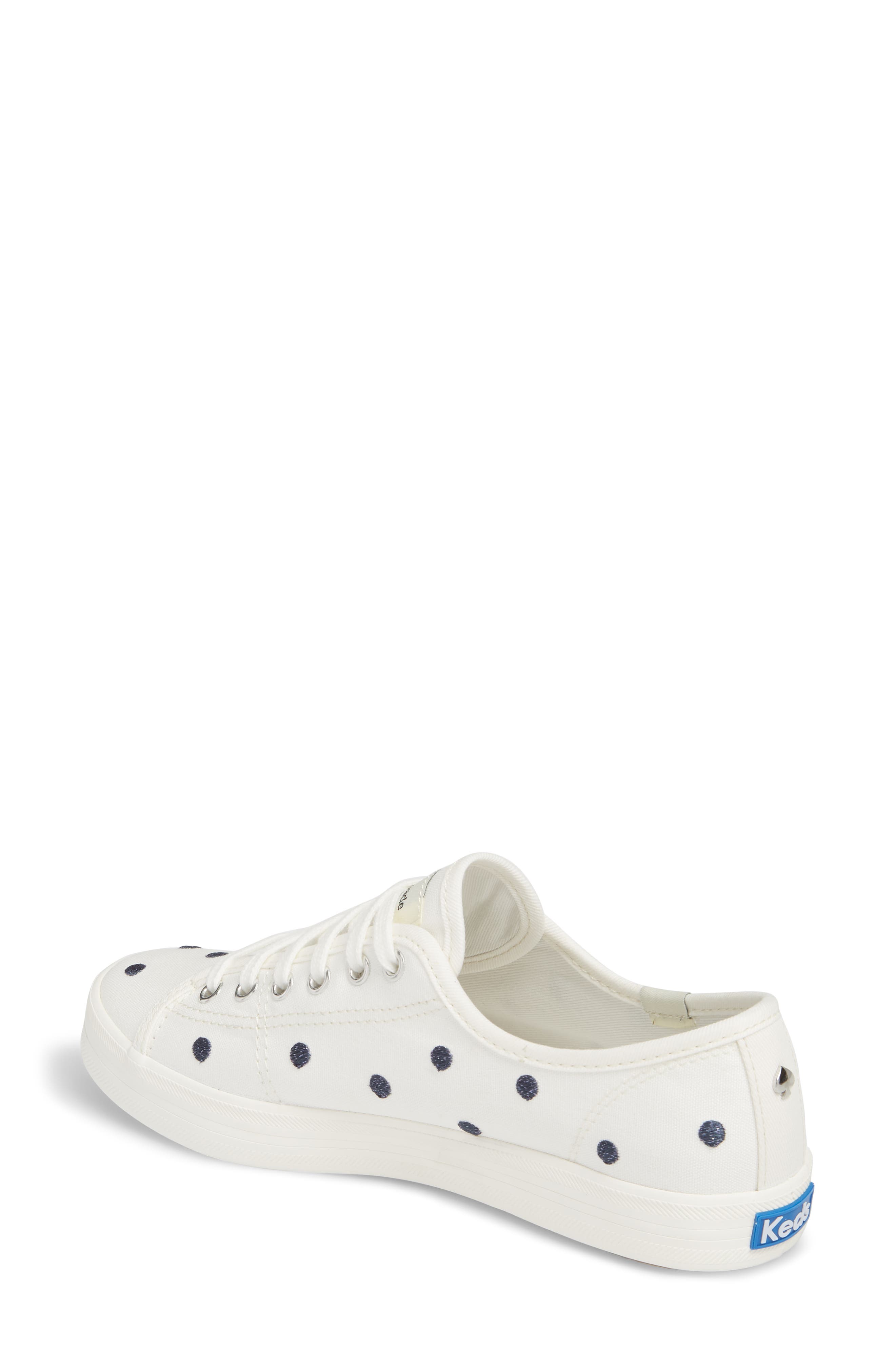 for kate spade new york champion dancing dot sneaker, Alternate, color, CREAM/ NAVY