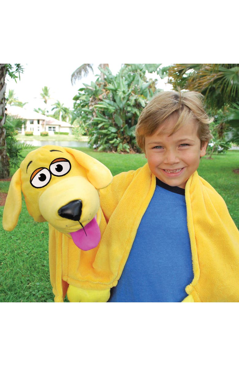 Cuddleuppets Dog 2 In 1 Plush Puppet and Blanket, Alternate, color, Multicolored