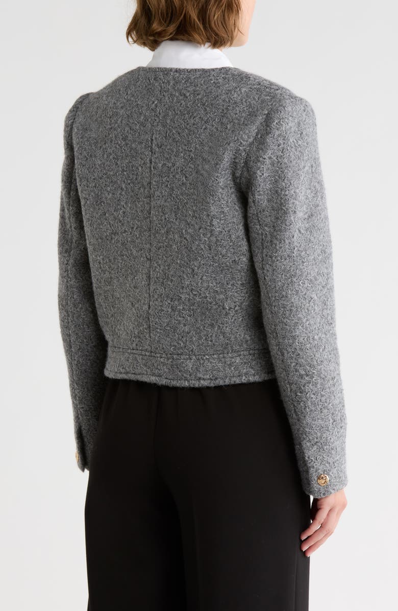 TRUTH Bouclé Crop Jacket, Alternate, color, Grey Heather