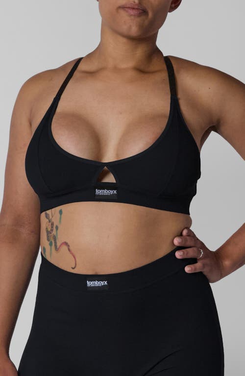 Tomboyx Lounge Rib Bralette In Black