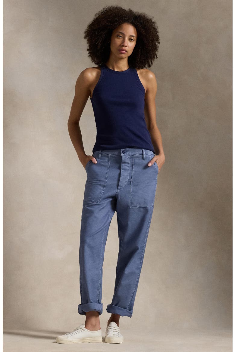 The Rickey Straight Leg Cotton Sateen Pants, Alternate, color, FRENCH WORKWEAR BLUE