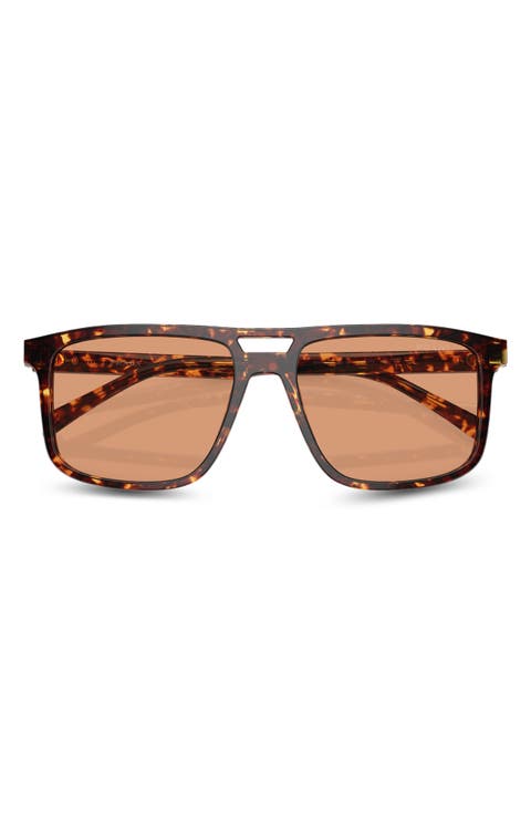 58mm Rectangular Sunglasses