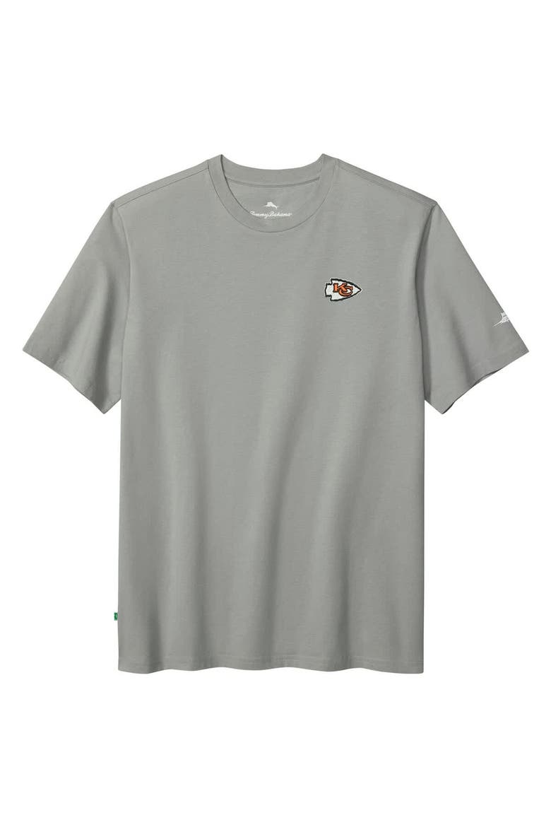 Men's Tommy Bahama  Gray Kansas City Chiefs Huddle & Hang Tens T-Shirt, Alternate, color, Gray