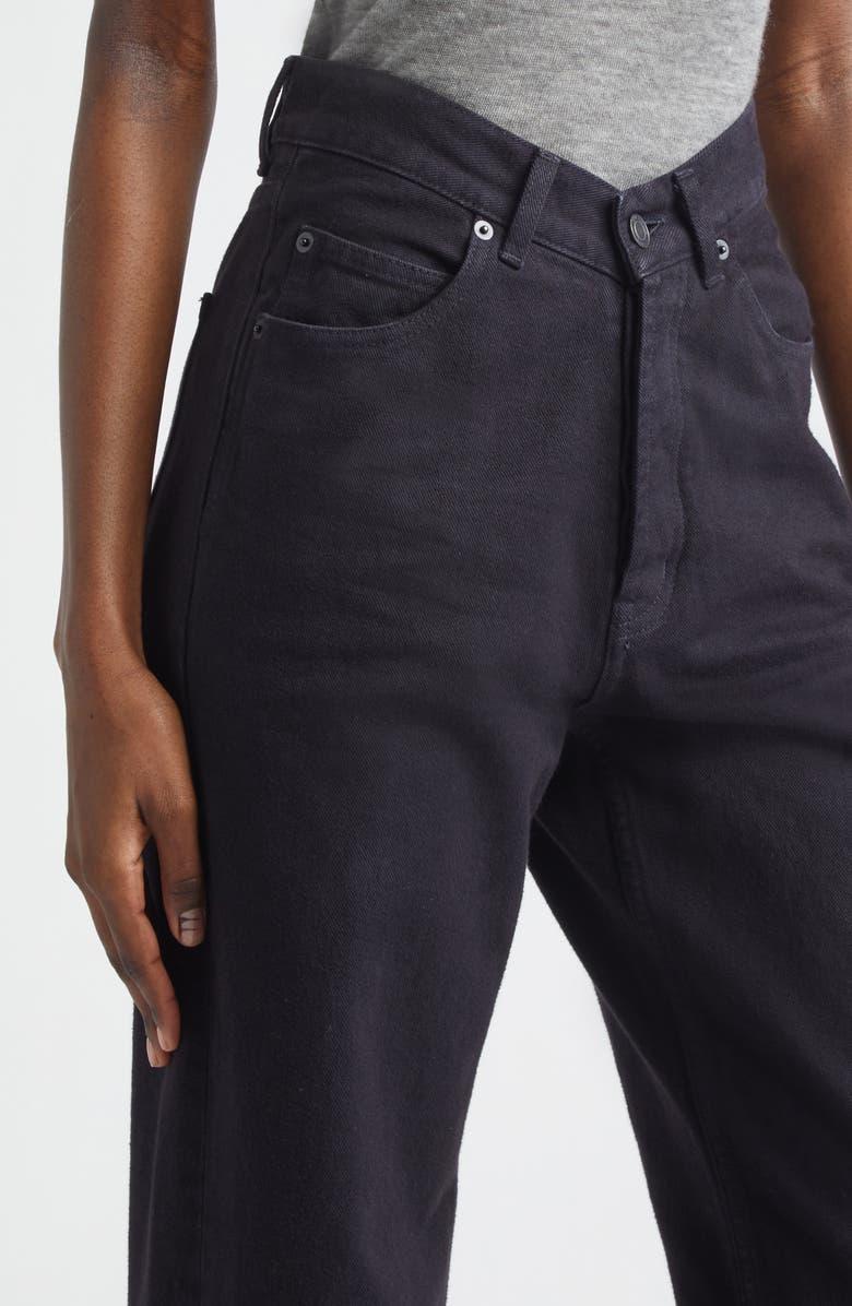 Saint Laurent V-Waist Jeans, Alternate, color, Midnight Black