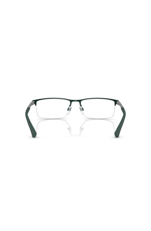 Emporio Armani 55mm Rectangle Optical Glasses In Black