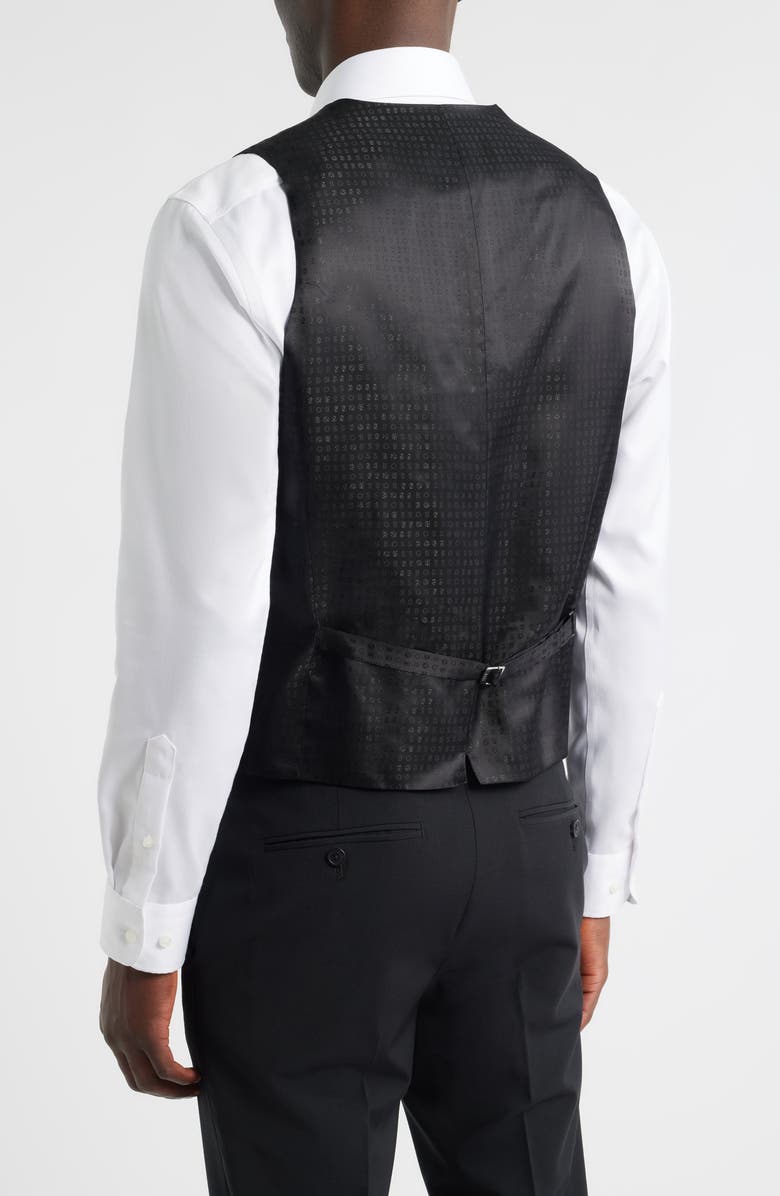 BOSS Houston Slim Fit Dark Navy Virgin Wool Suit Vest, Alternate, color, Dark Blue