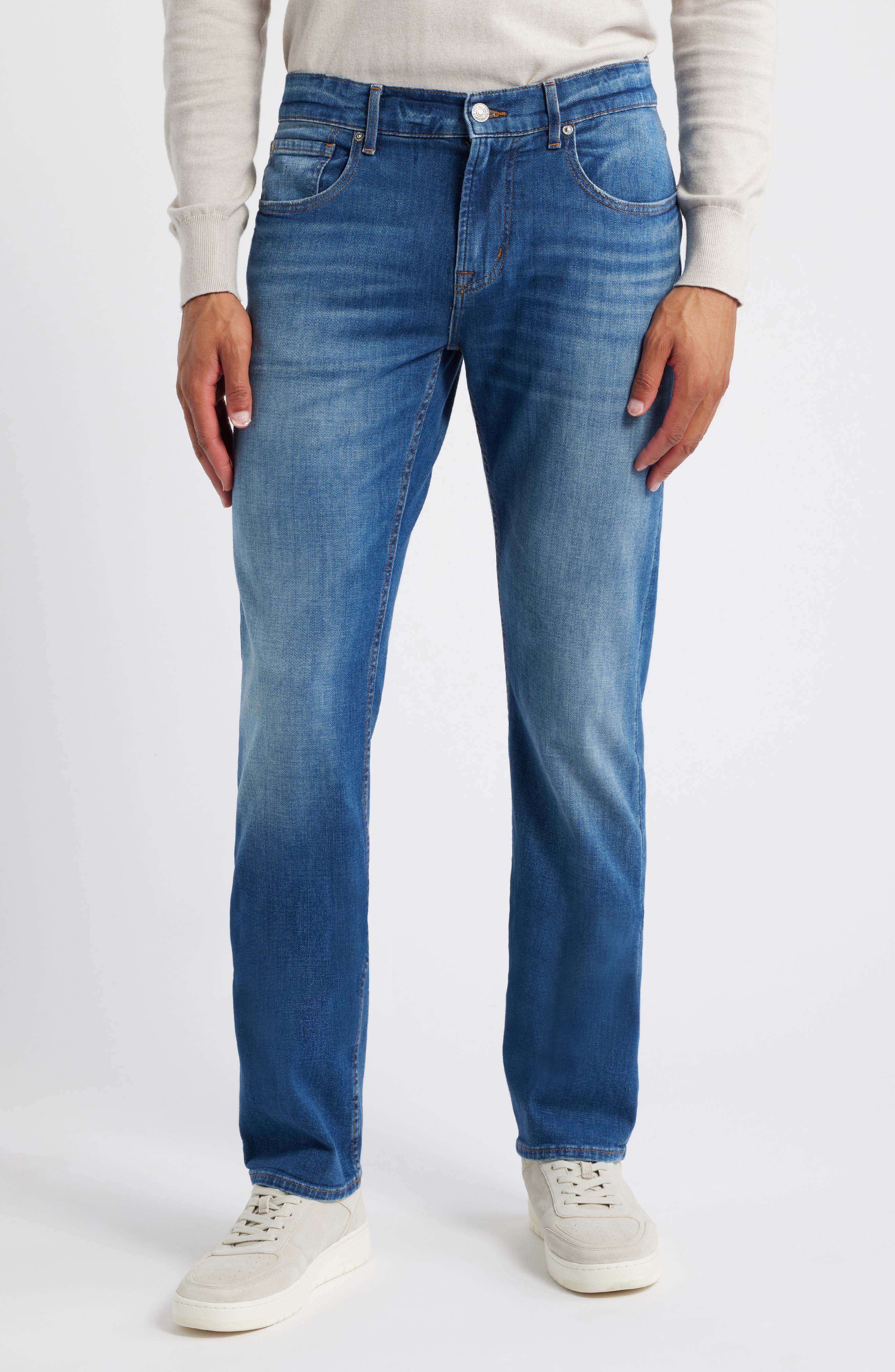 7 For All Mankind The Straight Leg Jeans in Auster 