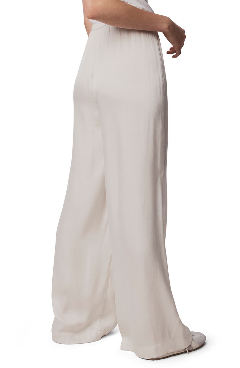Splendid Serena Satin Pull-On Pants, Alternate, color, Pale Oak White