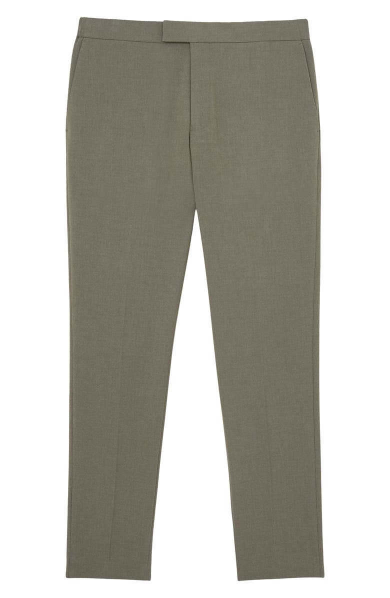 Reiss Found Slim Fit Pants, Alternate, color, Dark Sage Green