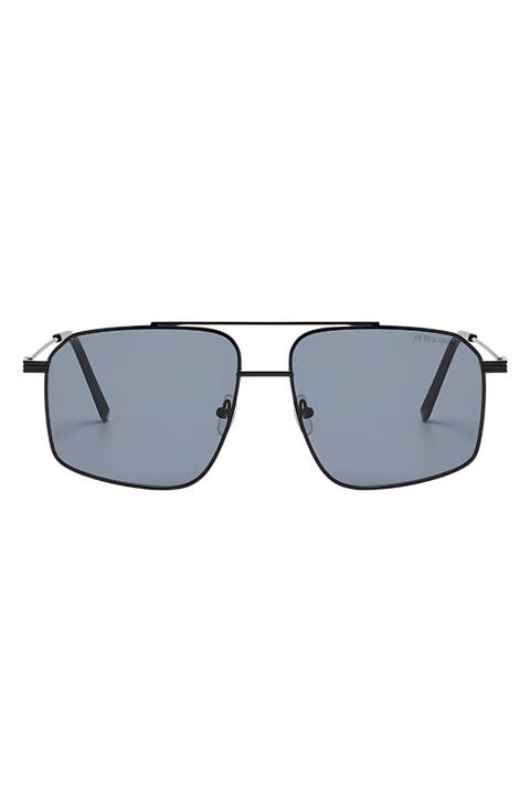 Arden 56mm Polarized Aviator Sunglasses