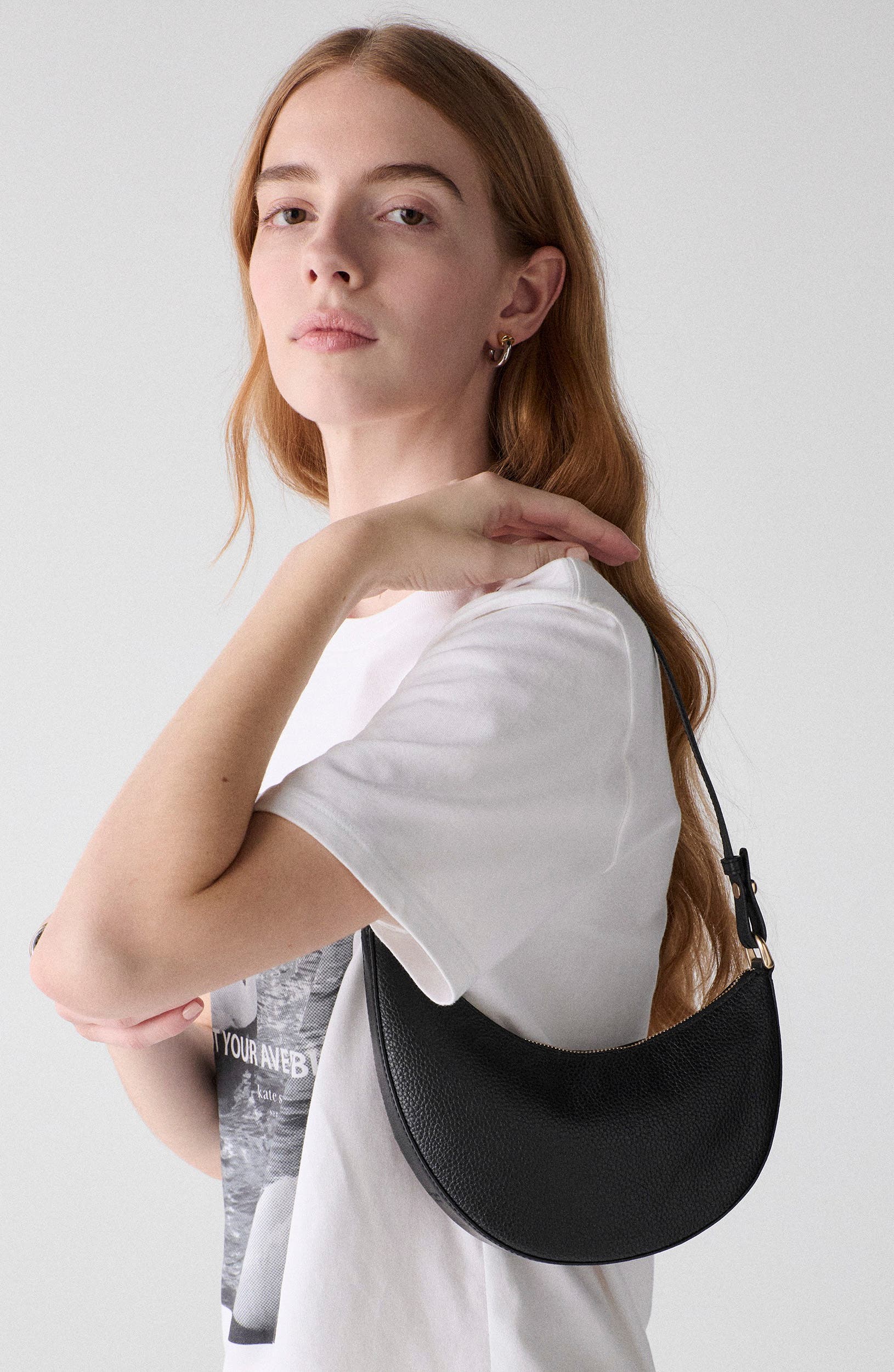 mini duo pebble leather crossbody bag, Alternate, color, BLACK/ GOLD