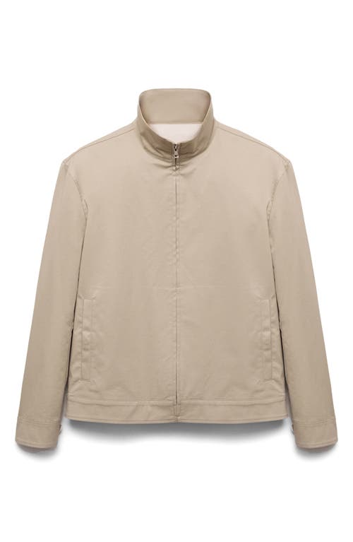 Mango Stand Collar Zip Jacket In Multi