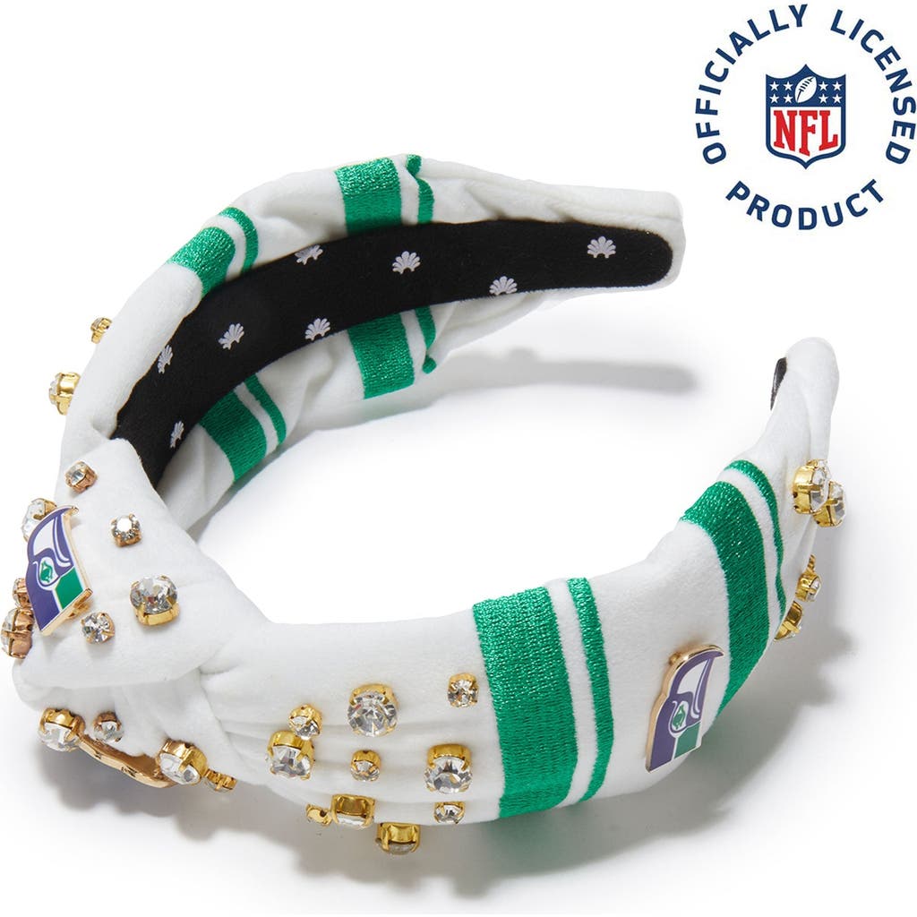 Lele Sadoughi Seattle Seahawks Embellished Knotted Headband In Multi