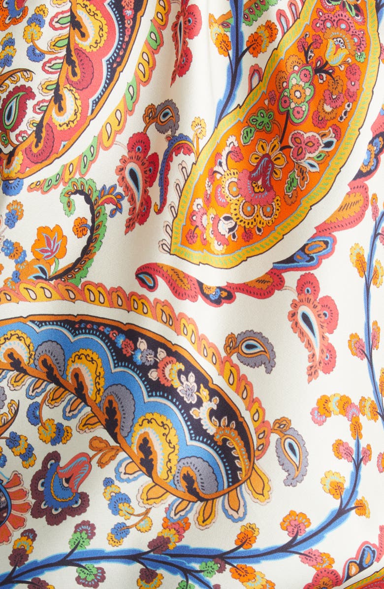 Etro Paisley Silk Bandana Halter Top, Alternate, color, 