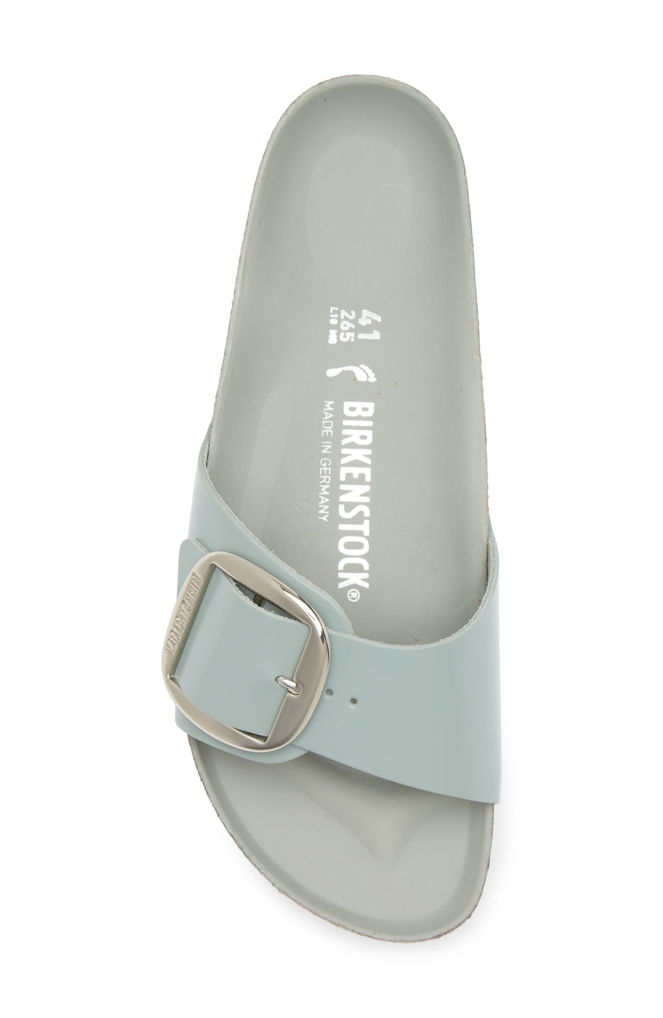 Madrid Big Buckle Slide Sandal, Alternate, color, PURE SAGE HIGH SHINE
