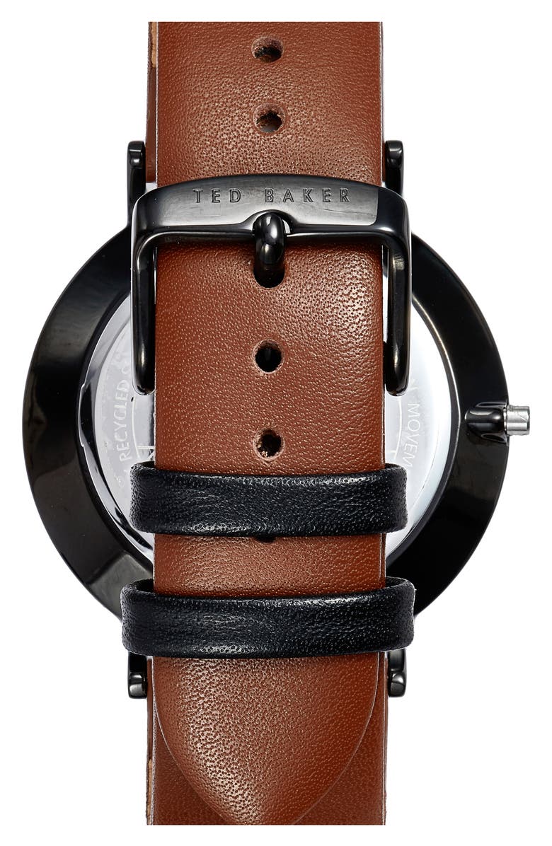 Ted Baker London Phylipa Multifunction Leather Strap Watch, 41mm, Alternate, color, 