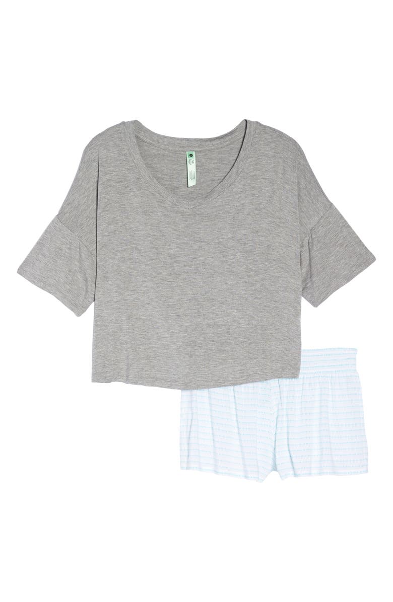 Honeydew Rayon T-Shirt & Woven Short Pajamas, Alternate, color, 
