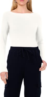 Halogen® Long Sleeve Boat Neck T-Shirt